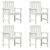 Scaun pentru Grădină 4 pcs Alb 65.5 x 59 x 88 cm Polietilenă GartenMobel Dekor