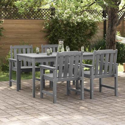 Scaun pentru Grădină 4 pcs Gri deschis 65.5 x 59 x 88 cm GartenMobel Dekor