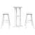 Set bar de grădină 3 pcs Alb HDPE GartenMobel Dekor