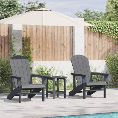 Scaun pentru Grădină 2 pcs Gri deschis 82 x 74 x 92 cm GartenMobel Dekor