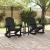 Fotolii Adirondack Marmite 2 pcs Negru HDPE GartenMobel Dekor