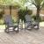 Fotolii Adirondack Marmite 2 pcs Gri deschis HDPE GartenMobel Dekor
