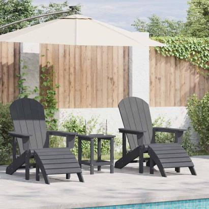 Scaun pentru Grădină 2 pcs Gri deschis 83 x 74 x 92 cm GartenMobel Dekor