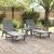 Șezlong 3 pcs Gri deschis Polietilenă GartenMobel Dekor