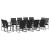Set de masă pentru grădină 13 pcs Negru Oțel GartenMobel Dekor