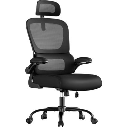 Scaun de birou ergonomic SONGMICS cu mesh, tetieră reglabilă și suport lombar