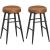 Set 2 scaune de bar VASAGLE EKHO, tapiterie PU, metal, maro caramel