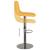 Scaune de bar, 2 buc., galben, material textil GartenMobel Dekor