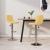 Scaune de bar, 2 buc., galben, material textil GartenMobel Dekor