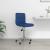 Scaun de birou pivotant, albastru, material textil GartenMobel Dekor