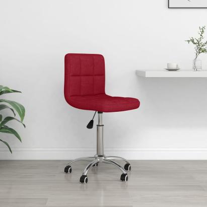 Scaun de birou pivotant, roșu vin, material textil GartenMobel Dekor