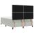 Pat cu arc LED cu saltea Gri deschis 160 x 200 cm Catifea GartenMobel Dekor