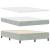 Pat cu arc LED cu saltea Gri deschis 160 x 200 cm Catifea GartenMobel Dekor