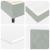 Pat cu arc LED cu saltea Gri deschis 160 x 200 cm Catifea GartenMobel Dekor