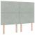 Pat cu arc LED cu saltea Gri deschis 160 x 200 cm Catifea GartenMobel Dekor