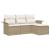 Set de canapea cu pernă 4 pcs Bej poliratan GartenMobel Dekor