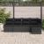 Set de canapele pentru grădină cu pernă 5 pcs Negru poliratan GartenMobel Dekor