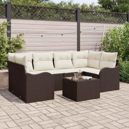 Set de canapele pentru grădină Maro 55 x 55 x 37 cm poliratan GartenMobel Dekor