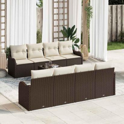 Set de canapele pentru grădină Maro 55 x 55 x 37 cm poliratan GartenMobel Dekor