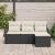 Set de canapele pentru grădină cu pernă 4 pcs Negru Rattan poli GartenMobel Dekor