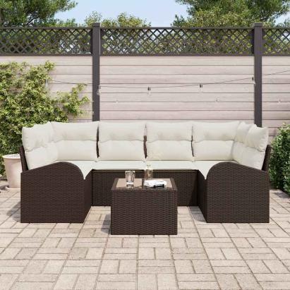 Set de canapele pentru grădină Maro 55 x 55 x 37 cm poliratan GartenMobel Dekor