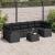 Set de canapele pentru grădină Negru 55 x 55 x 37 cm poliratan GartenMobel Dekor
