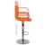 Scaune de bar, 2 buc., portocaliu, piele ecologică GartenMobel Dekor
