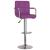 Scaune de bar, 2 buc., violet, piele ecologică GartenMobel Dekor