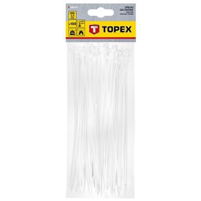 Set cleme conexiune/coliere 2.5x200 mm albe Topex 44E971 HardWork ToolsRange