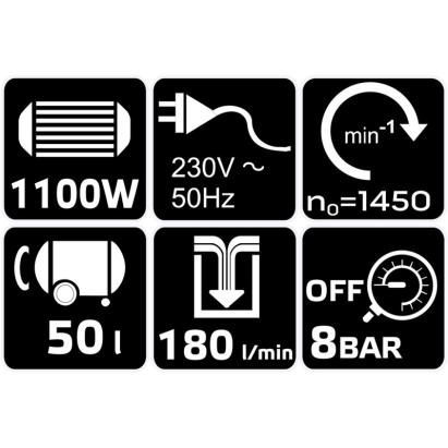 Compresor fara ulei 50 l NEO TOOLS 12K022-1 HardWork ToolsRange