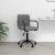 Scaun de birou pivotant, gri închis, catifea GartenMobel Dekor