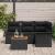 Set de canapele pentru grădină cu pernă 5 pcs Negru poliratan GartenMobel Dekor