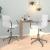 Scaune de bucătărie pivotante, 2 buc., alb, piele artificială GartenMobel Dekor
