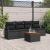 Set de canapele pentru grădină cu pernă 5 pcs Negru poliratan GartenMobel Dekor