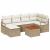 Set de canapele pentru grădină cu pernă 7 pcs Bej poliratan GartenMobel Dekor