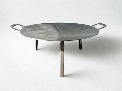 Plită din oțel pentru prăjit, 50 cm, cu picioare pliabile, pentru foc deschis