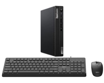 Mini PC Refurbished Lenovo ThinkCentre M70q G3, Intel Core i5-12600T 2.10 - 4.60GHz, 8GB DDR4, 256GB SSD NVMe + Windows 11 Pro + cadou tastatura si mouse OptimX Pro KM500 NewTechnology Media