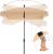 Umbrelă de terasă și plajă SONGMICS, UPF 50+, reglabilă, 180x125 cm, taupe