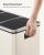 Coș de gunoi reciclare SONGMICS 3 compartimente 3x18L, soft close, bej
