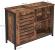 Comodă VASAGLE cu uși glisante, stil industrial, maro rustic, 100x35x70 cm