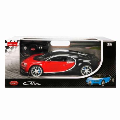 Mașină cu telecomandă Bugatti Chiron roșie, scara 1:14, 2.4 GHz
