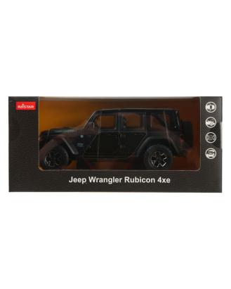 Macheta metalica Jeep Wrangler Rubicon 4xe negru, scara 1:24
