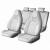 Set huse scaune auto Premium, model BLAZE Luxor, design Sportiv,  universale, ergonomice, Piele Ecologica cu insertii textile, culoare Crem/Gri FAVLine Selection