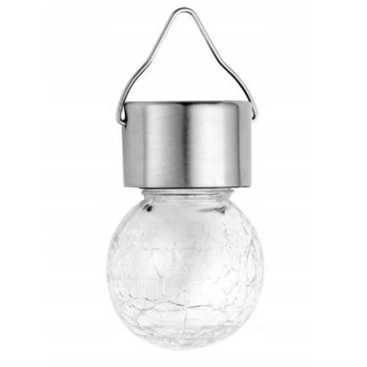 Lampa solara LED pentru exterior, model bec clasic, IP44, 6 cm, lumina calda
