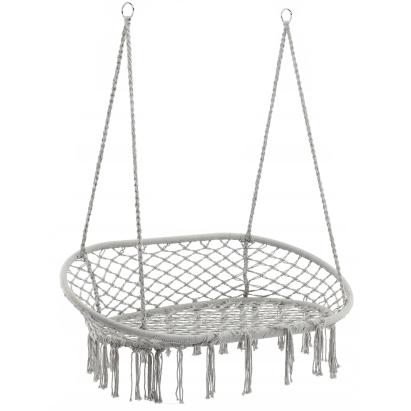 Scaun leagan suspendat dublu pentru casa si gradina, Sersimo, gri