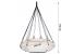 Leagan de gradina XXL Sersimo, suspendat tip pat, 150 cm, bej