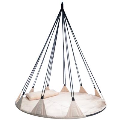 Leagan de gradina XXL Sersimo, suspendat tip pat, 150 cm, bej