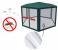 Pavilion de gradina hexagonal verde cu plasa anti-insecte si 2 intrari