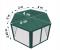 Pavilion de gradina hexagonal verde cu plasa anti-insecte si 2 intrari