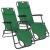 Sezlong pliabil Sersimo GC5 Zero Gravity, reglabil, verde, 80x60x153 cm